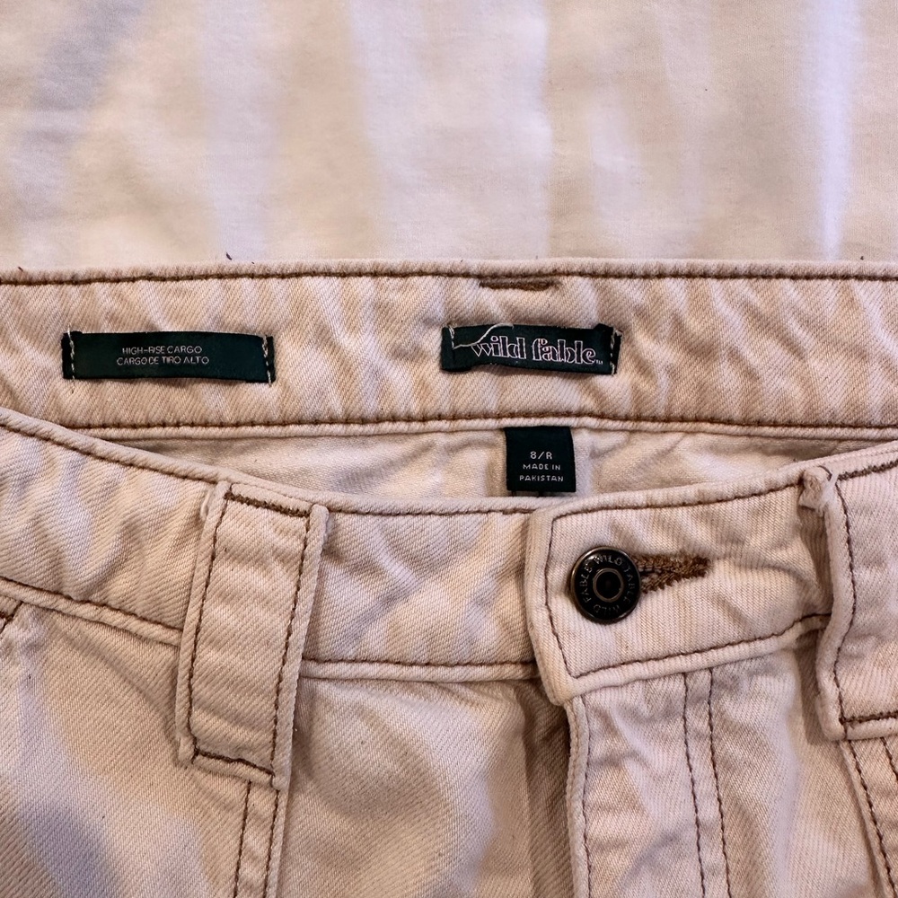 Wild Fable Cream Wide Leg Cargo Pants